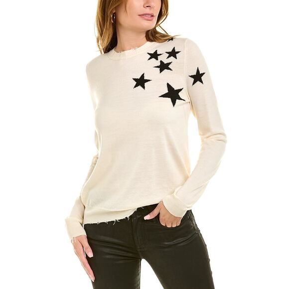 Zadig & Voltaire Miss Star Merino wool sweater Crème S NWT - Picture 1 of 13